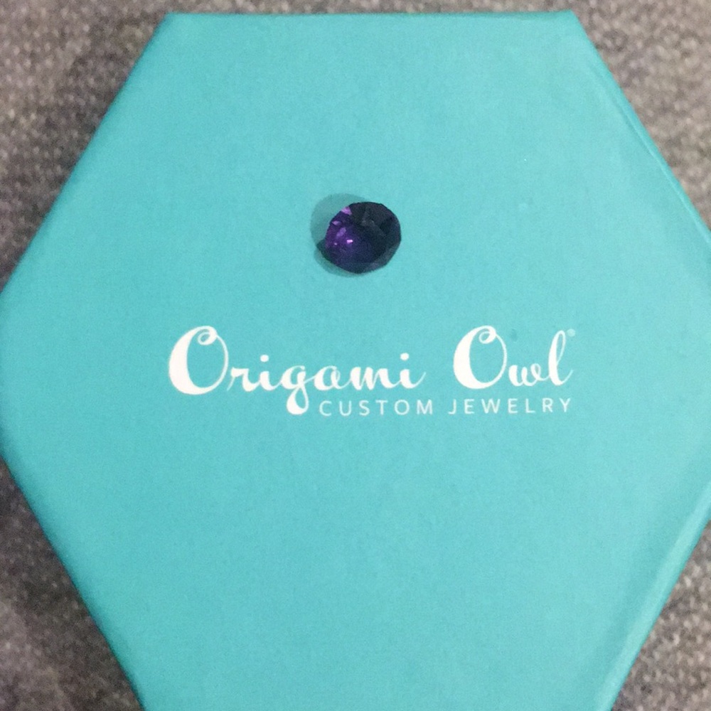 Origami Owl Purple Crystal Charm